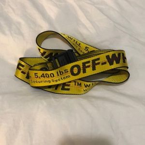 Off white industrial belt